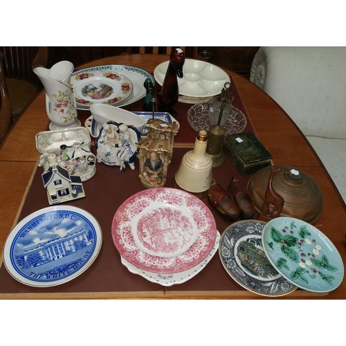 253 - A selection of decorative china and glass, metalware etc