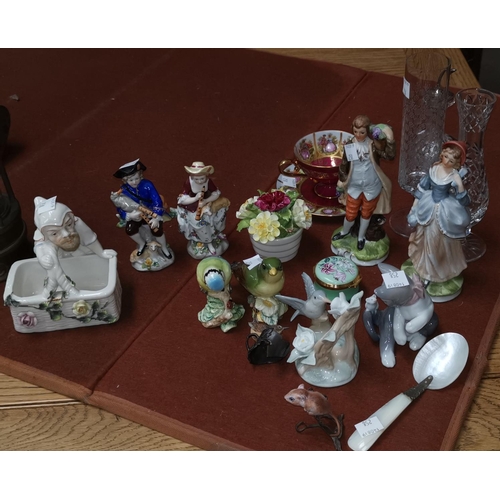 258 - A selection of figures and decoartive china
