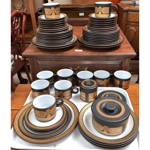 237A - A 1970’s Hornsea Pottery “Midas” part dinner and tea service, 54 pieces comprising of 5
dinner plate... 