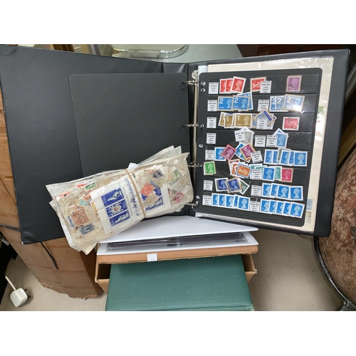 407 - Six stamp albums and binders, large stockbook, world and B.C., FDC's; kiloware