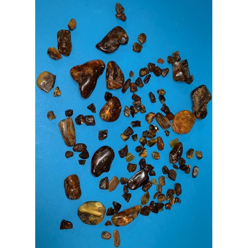 354 - A selection of amber coloured nuggets