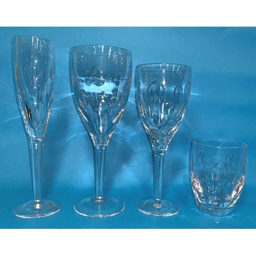 158 - A part suite of drinking glasses, 