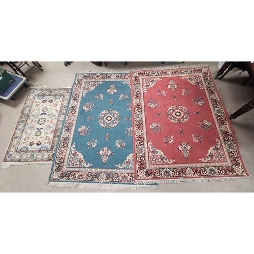 236C - A middle eastern design rug, hand knotted with thick pile, 61