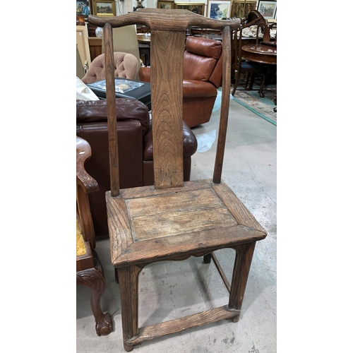 318B - A Chinese carved hardwood chair