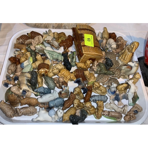 63 - Approximately 95 Wade Whimsies and a Wade treasure chest