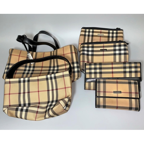 723 - 2 BURBERRY small bags & 4 purses