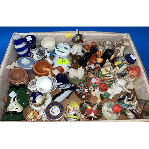 54 - A large selection of miniature china figures, animals etc