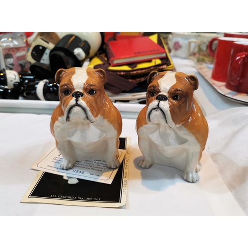 176 - Two Royal Doulton limited edition special sculpts of Bulldogs for Newcastle collectors event 546/100... 