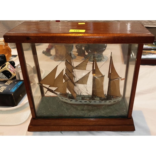 188 - A late 19th century/early 20th century model of a 3 masted schooner 