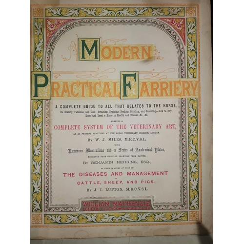 482 - MILES - Practical Farriery 19th century with engravings and colour plates