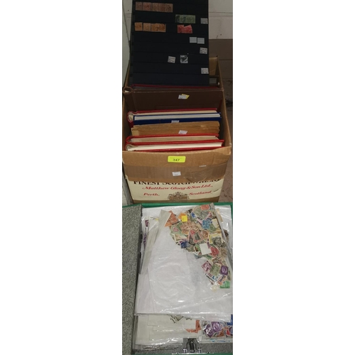 347 - A large selection of stamps in album, stockbook and loose
