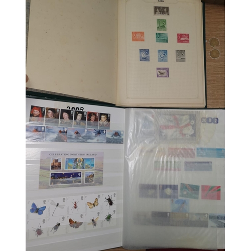 351 - GB: a collection of stamps QV - QVII in album, a collection of QEII commemoratives in stockbook, an ... 