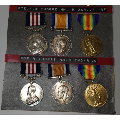 658 - A SUPERB group of 10 Boer War/WWI medals to the THORPE family, comprising a QSA, 4 clasps to Pte W. ... 