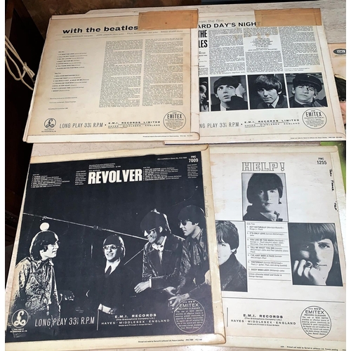 664 - Eight early issue Beatles records and another 