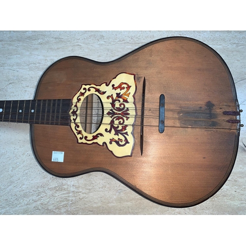 685 - a Neopolitan guitar shaped mandolin in rose