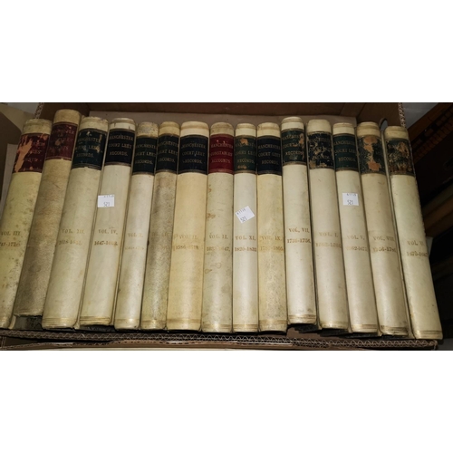 521 - MANCHESTER Constable Accounts and Court Leet Records, 15 vols half vellum