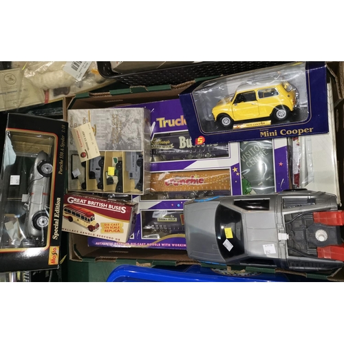 842 - A CADBURY CORGI truck set with playmat, a Back to Future electric vehicle and other collectable cars
