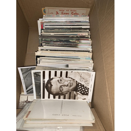 457 - Cardboard box - 400 plus postcards - Lancashire & other Uk topo, cinema & theatre stars, comic & oth... 