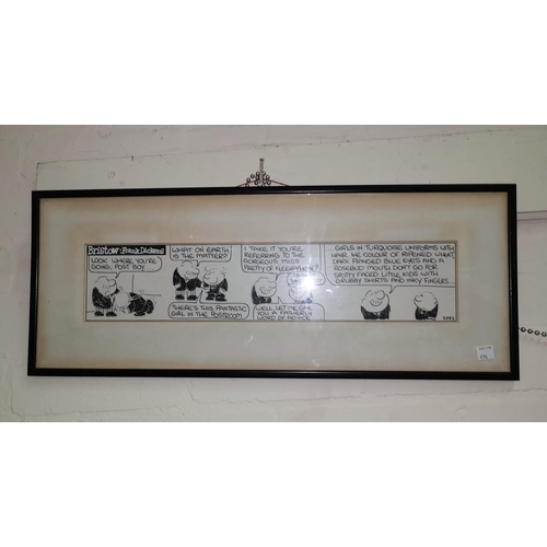 494 - FRANK DICKENS: pen and ink, a pair of BRISTOW cartoon strips 