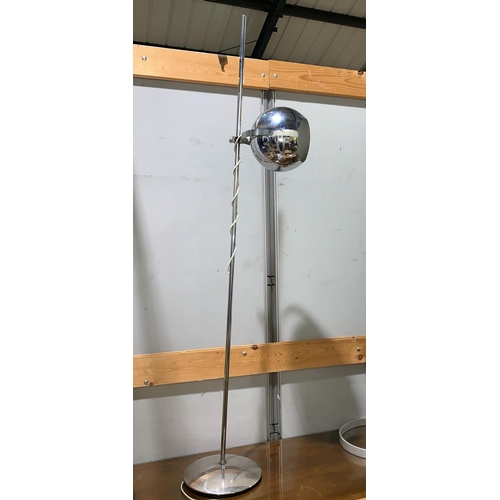 658 - An Italian designer chrome standard lamp by Reggiani