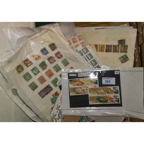265 - A collection of Chinese stamps in packets and on album leaves