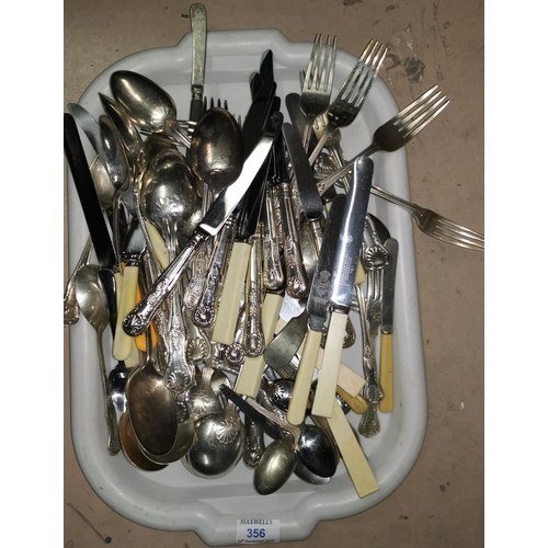 356 - A selection of kings pattern and other cutlery