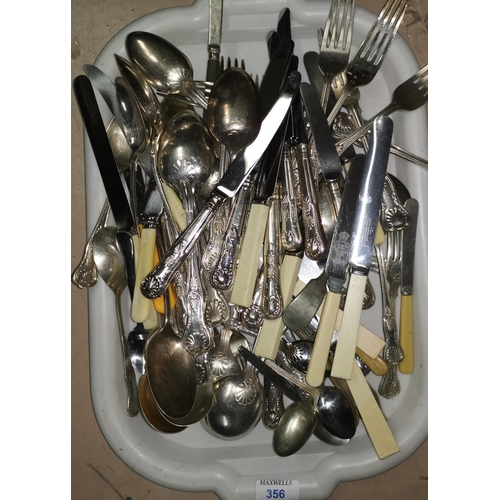 356 - A selection of kings pattern and other cutlery