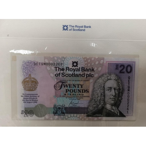 252 - Royal Bank of Scotland £20 note (low serial number) QE Tam 000 2261