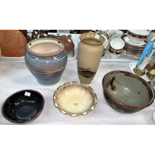 10 - A collection of British decorative studio ware