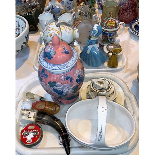 18 - A Gladstone Art Deco 21 piece china teaset; a Coalport figurine & decorative china, an Art Deco glas... 