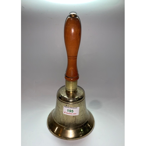 195 - An ARP bell with turned wood handle