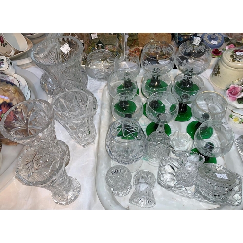 74c - A selection of cut glass; etc.