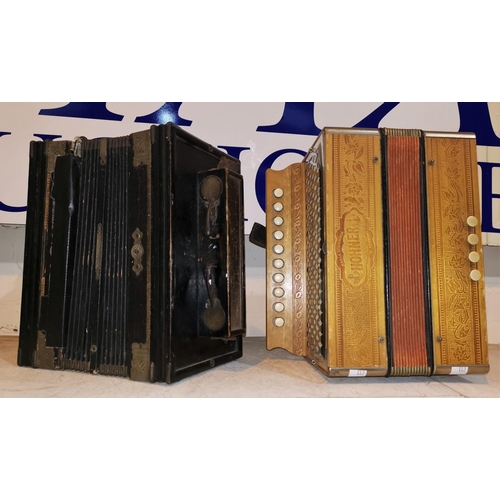 211 - A Hohner melodeon; and another