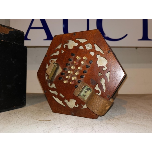 212 - A Lachenal 48 button concertina, serial no. 49023, original box