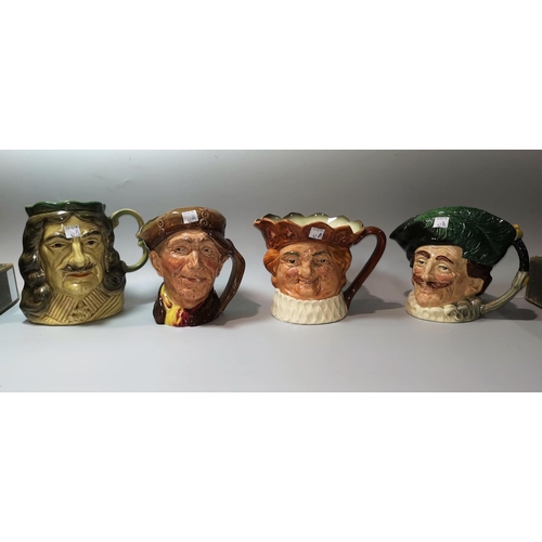 42a - Three Royal Doulton character jugs:  Old King Cole; The Cavalier & Arry; another of Charles II by Ki... 