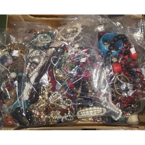 104 - A quantity of costume jewellery in sealed bags