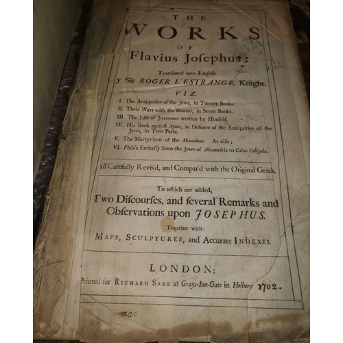 250 - JOSEPHUS - The Works of Flavius Josephus, translated into English by Sir Roger L'Estrange, Knight, 2... 
