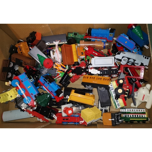284 - A large selection of Thomas the Tank Engine related toys; track; etc.