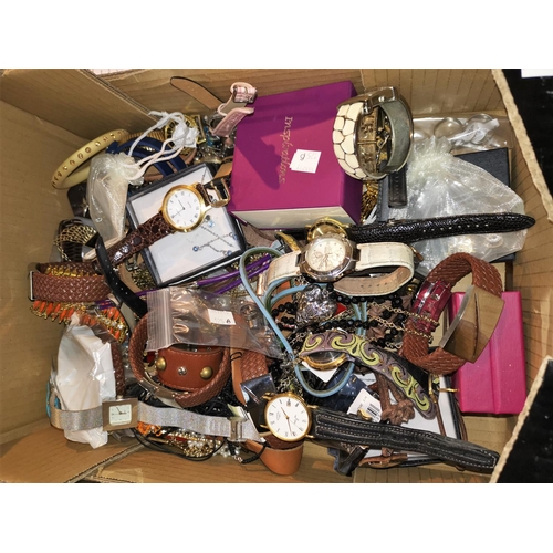 125B - A selection of watches and costume jewellery
