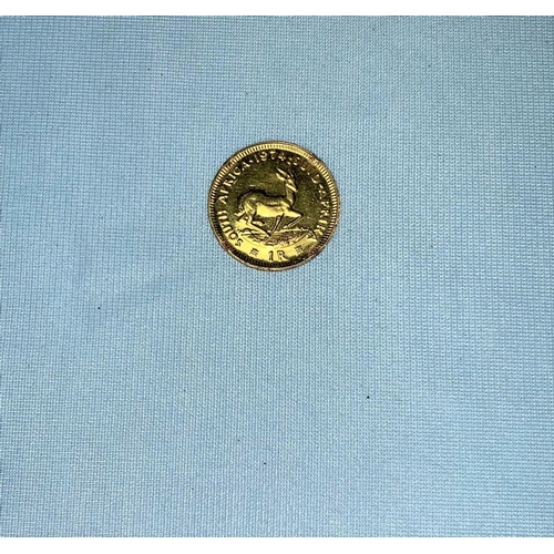 373 - A South Africa 1974 1 rand coin