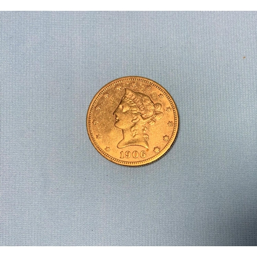 382 - A US 10 dollar gold coin, 1906