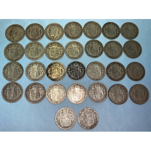 442 - Thirty pre 1920 GB half crowns