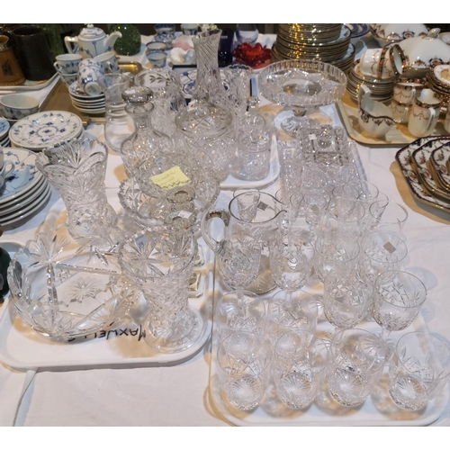 198 - A large selection of cut glassware and drinking glasses
