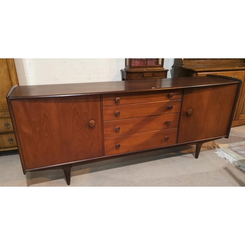 688 - A 1960's mahogany dining suite by A Younger, comprising rectangular table on tapering legs, set of 6... 