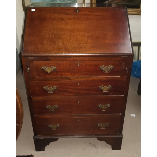 699 - A late 19th/early 20th century mahogany, fitted interior over 4 drawers, 61 cm