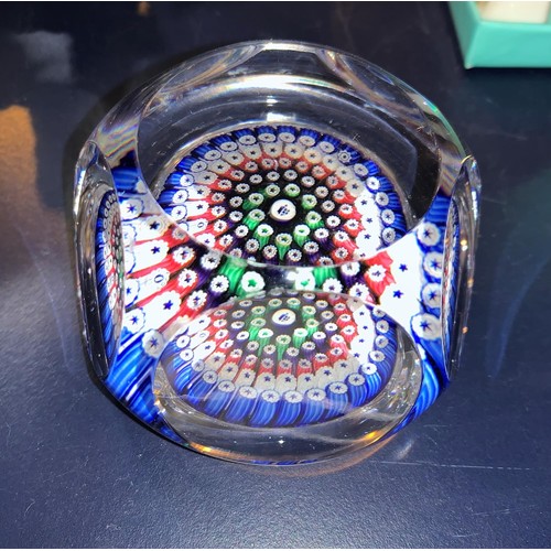 234A - A Whitefriar's Millefiori commemorative paperweight for the journey of the 'Mayflower' 1620 - 1970 w... 