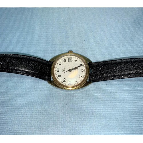 292a - A gents 1960's Verity automatic wristwatch in gilt case, date complication, numbered 5891, on later ... 