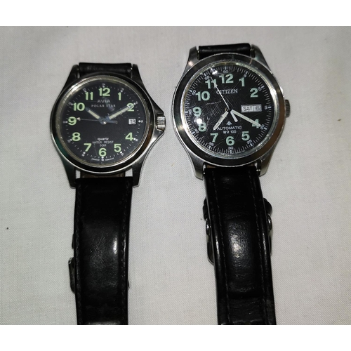 354a - An automatic Citizen Promaster gents wristwatch; an Avia Polar Star quartz gents wristwatch