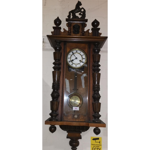 456 - A Vienna wall clock with striking movement
