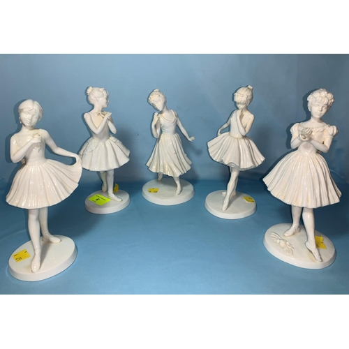 6 - A set of 5 Coalport Ltd Edition ballerina figures 